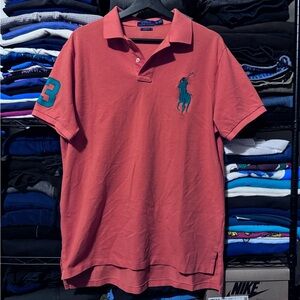 Polo by Ralph Lauren Men's Orange Polo Shirt